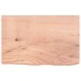 Badezimmerarbeitsplatte aus hellbraun behandeltem Massivholz, 60 x 40 x (2–6) cm von vidaXL, Arbeitsplatten - Ref: Foro24-315...