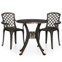 Bistro table and chairs 3 pieces cast aluminum bronze color by vidaXL, Garden sets - Ref: Foro24-3070580, Price: 368,25 €, Di...
