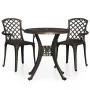 Bistro table and chairs 3 pieces cast aluminum bronze color by vidaXL, Garden sets - Ref: Foro24-3070580, Price: 404,85 €, Di...