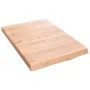Badezimmerarbeitsplatte aus hellbraun behandeltem Massivholz, 40 x 60 x (2-4) cm von vidaXL, Arbeitsplatten - Ref: Foro24-315...
