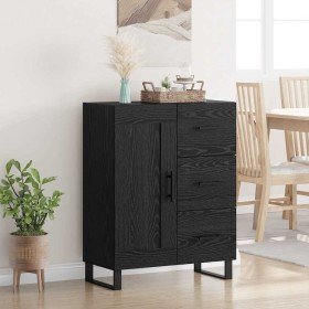 Vitrina con cajón Roble Negro 69,5 x 34 x 90 cm en Aparadores | Comprar online en Foro24
