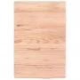 Badezimmerarbeitsplatte aus hellbraun behandeltem Massivholz, 40 x 60 x (2-4) cm von vidaXL, Arbeitsplatten - Ref: Foro24-315...