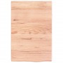 Light brown treated solid wood bathroom countertop 40x60x(2-4) cm by vidaXL, Countertops - Ref: Foro24-3156099, Price: 42,57 ...