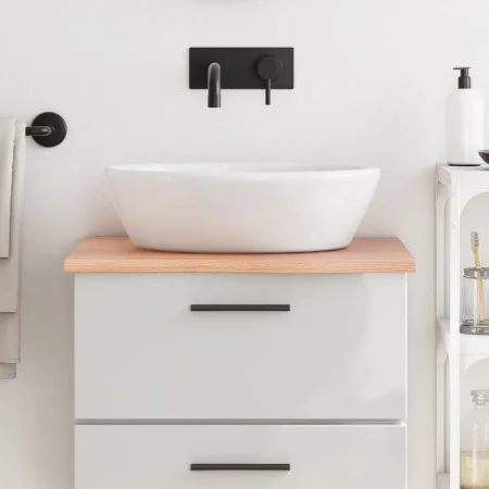 Massivholz-Badezimmerarbeitsplatte in hellem Braun 60x50x2 cm von vidaXL, Arbeitsplatten - Ref: Foro24-3156107, Preis: 59,34 ...
