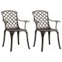 Bistro table and chairs 3 pieces cast aluminum bronze color by vidaXL, Garden sets - Ref: Foro24-3070580, Price: 404,85 €, Di...