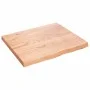 Badezimmerarbeitsplatte aus hellbraun behandeltem Massivholz, 60 x 50 x (2–4) cm von vidaXL, Arbeitsplatten - Ref: Foro24-315...
