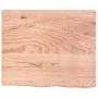 Badezimmerarbeitsplatte aus hellbraun behandeltem Massivholz, 60 x 50 x (2–4) cm von vidaXL, Arbeitsplatten - Ref: Foro24-315...