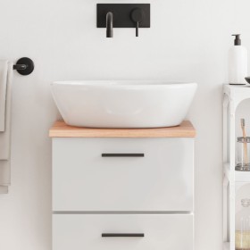 Encimera de baño madera maciza tratada marrón claro 40x30x2 cm de vidaXL, Encimeras - Ref: Foro24-3156089, Precio: 26,08 €, D...