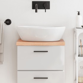 Light brown treated solid wood bathroom countertop 40x30x(2-4) cm by vidaXL, Countertops - Ref: Foro24-3156090, Price: 40,37 ...