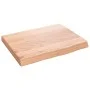 Badezimmerarbeitsplatte aus hellbraun behandeltem Massivholz, 40 x 30 x (2-4) cm von vidaXL, Arbeitsplatten - Ref: Foro24-315...