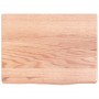 Badezimmerarbeitsplatte aus hellbraun behandeltem Massivholz, 40 x 30 x (2-4) cm von vidaXL, Arbeitsplatten - Ref: Foro24-315...