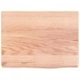 Badezimmerarbeitsplatte aus hellbraun behandeltem Massivholz, 40 x 30 x (2-4) cm von vidaXL, Arbeitsplatten - Ref: Foro24-315...