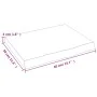 Badezimmerarbeitsplatte aus hellbraun behandeltem Massivholz, 40 x 30 x (2-4) cm von vidaXL, Arbeitsplatten - Ref: Foro24-315...