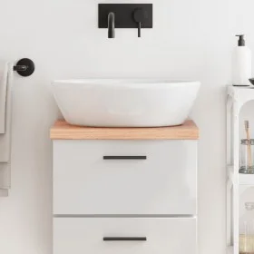 Light brown treated solid wood bathroom countertop 40x40x(2-4) cm by vidaXL, Countertops - Ref: Foro24-3156093, Price: 42,93 ...