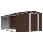 Cobertizo de jardín acero galvanizado marrón 277x365,5x179 cm de vidaXL, Cobertizos - Ref: Foro24-3188297, Precio: 569,51 €, ...