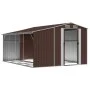 Cobertizo de jardín acero galvanizado marrón 277x365,5x179 cm de vidaXL, Cobertizos - Ref: Foro24-3188297, Precio: 569,51 €, ...