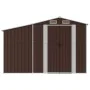 Cobertizo de jardín acero galvanizado marrón 277x365,5x179 cm de vidaXL, Cobertizos - Ref: Foro24-3188297, Precio: 569,51 €, ...
