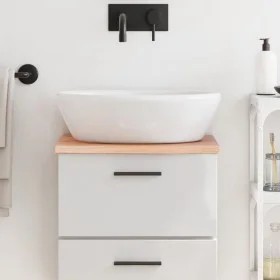 Light brown treated solid wood bathroom countertop 40x40x2 cm by vidaXL, Countertops - Ref: Foro24-3156092, Price: 30,89 €, D...