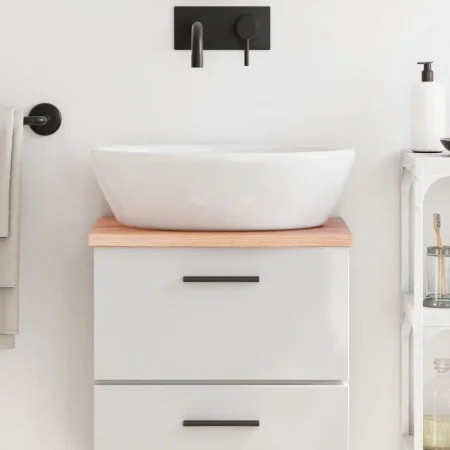 Light brown treated solid wood bathroom countertop 40x40x2 cm by vidaXL, Countertops - Ref: Foro24-3156092, Price: 32,79 €, D...