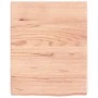 Badezimmerarbeitsplatte aus hellbraun behandeltem Massivholz, 40 x 50 x (2–6) cm von vidaXL, Arbeitsplatten - Ref: Foro24-315...