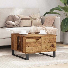 Mesa de Café con cajón Madera envejecida 55 x 55 x 36,5 cm en Mesas de centro | Comprar online en Foro24