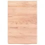 Badezimmerarbeitsplatte aus hellbraun behandeltem Massivholz, 40 x 60 x (2–6) cm von vidaXL, Arbeitsplatten - Ref: Foro24-315...