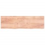 Badezimmerarbeitsplatte aus hellbraun behandeltem Massivholz, 200 x 60 x (2–6) cm von vidaXL, Arbeitsplatten - Ref: Foro24-31...