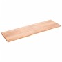 Badezimmerarbeitsplatte aus hellbraun behandeltem Massivholz, 200 x 60 x (2–4) cm von vidaXL, Arbeitsplatten - Ref: Foro24-31...
