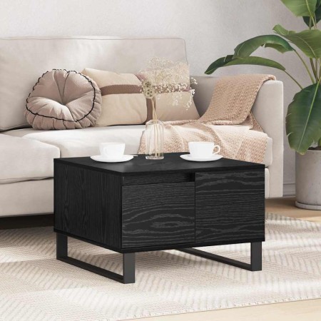 Mesa de Café Roble negro 55 x 55 x 36.5 cm Madera contrachapada