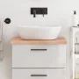 Massivholz-Badezimmerarbeitsplatte in hellbraun 60x60x(2-4) cm von vidaXL, Arbeitsplatten - Ref: Foro24-3156111, Preis: 56,62...