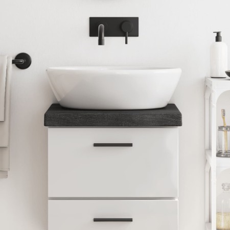 Encimera baño madera maciza tratada marrón oscuro 40x30x(2-6)cm von vidaXL, Arbeitsplatten - Ref: Foro24-3156187, Preis: 38,4...