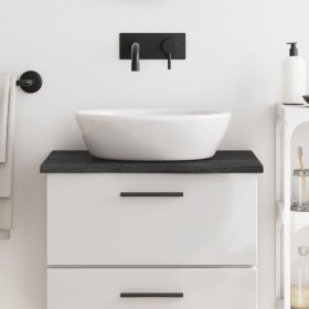 Solid dark brown treated wood bathroom countertop 60x50x2 cm by vidaXL, Countertops - Ref: Foro24-3156203, Price: 52,72 €, Di...