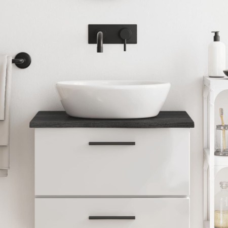 Massivholz-Badezimmerarbeitsplatte in dunkelbraun 60x50x2 cm von vidaXL, Arbeitsplatten - Ref: Foro24-3156203, Preis: 50,74 €...