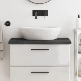 Dark brown treated solid wood bathroom countertop 80x30x(2-4)cm by vidaXL, Countertops - Ref: Foro24-3156210, Price: 42,60 €,...