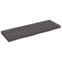 Dark brown treated solid wood bathroom countertop 80x30x(2-4)cm by vidaXL, Countertops - Ref: Foro24-3156210, Price: 43,18 €,...