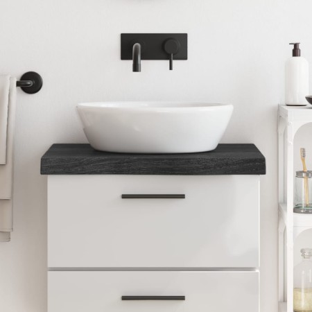 Dark brown treated solid wood bathroom countertop 60x50x(2-6)cm by vidaXL, Countertops - Ref: Foro24-3156205, Price: 59,85 €,...