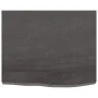 Badezimmerarbeitsplatte aus dunkelbraun behandeltem Massivholz, 60 x 50 x (2–6) cm von vidaXL, Arbeitsplatten - Ref: Foro24-3...