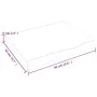 Badezimmerarbeitsplatte aus dunkelbraun behandeltem Massivholz, 60 x 50 x (2–6) cm von vidaXL, Arbeitsplatten - Ref: Foro24-3...
