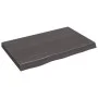Dark brown treated solid wood bathroom countertop 80x50x(2-6)cm by vidaXL, Countertops - Ref: Foro24-3156217, Price: 72,54 €,...