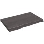 Encimera baño madera maciza tratada marrón oscuro 80x50x(2-6)cm de vidaXL, Encimeras - Ref: Foro24-3156217, Precio: 73,45 €, ...