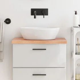 Badezimmerarbeitsplatte aus hellbraun behandeltem Massivholz, 60 x 30 x (2–4) cm von vidaXL, Arbeitsplatten - Ref: Foro24-315...