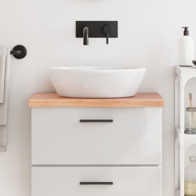 Light brown treated solid wood bathroom countertop 60x30x(2-4) cm by vidaXL, Countertops - Ref: Foro24-3156102, Price: 50,36 ...