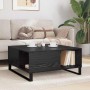 Mesa de Café Roble negro 80 x 80 x 36.5 cm Madera contrachapada