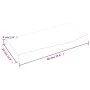 Badezimmerarbeitsplatte aus hellbraun behandeltem Massivholz, 60 x 30 x (2–4) cm von vidaXL, Arbeitsplatten - Ref: Foro24-315...