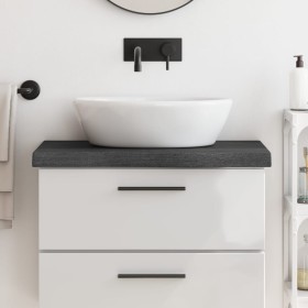 Dark brown treated solid wood bathroom countertop 80x40x(2-6)cm by vidaXL, Countertops - Ref: Foro24-3156214, Price: 63,22 €,...