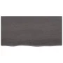 Badezimmerarbeitsplatte aus dunkelbraun behandeltem Massivholz, 80 x 40 x (2–6) cm von vidaXL, Arbeitsplatten - Ref: Foro24-3...