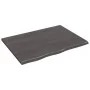 Dark brown treated solid wood bathroom countertop 80x60x2 cm by vidaXL, Countertops - Ref: Foro24-3156218, Price: 56,23 €, Di...