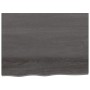 Dark brown treated solid wood bathroom countertop 80x60x2 cm by vidaXL, Countertops - Ref: Foro24-3156218, Price: 56,94 €, Di...