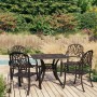 Bistrotisch und Stühle, 5 Stück, Aluminiumguss, bronzefarben von vidaXL, Gartensets - Ref: Foro24-3070604, Preis: 926,74 €, R...