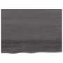 Dark brown treated solid wood bathroom countertop 80x60x(2-4)cm by vidaXL, Countertops - Ref: Foro24-3156219, Price: 70,79 €,...